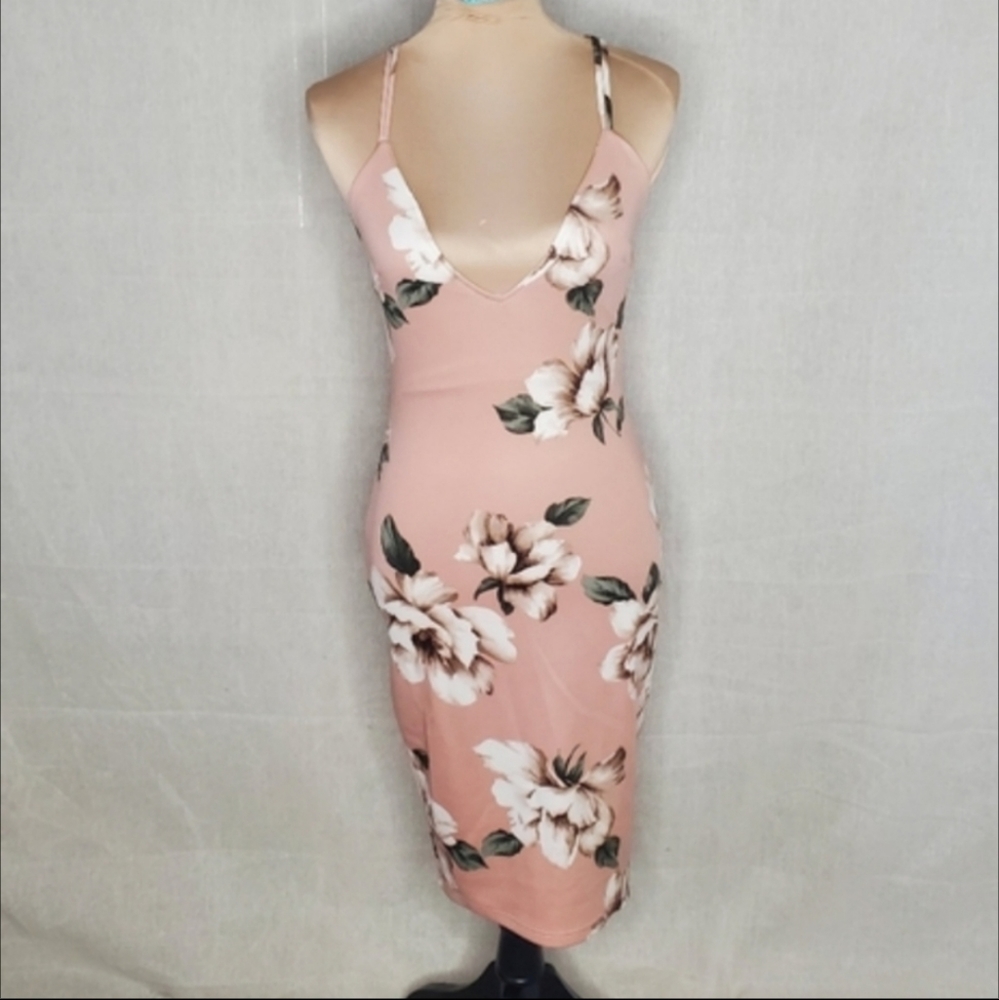 ☆☆ Charlotte Russe Havana Nights Pink with Floral Cami Dress Size Small NWT